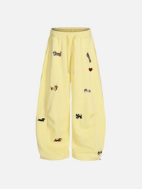 Puppy Baaggy Sweatpants - Yellow